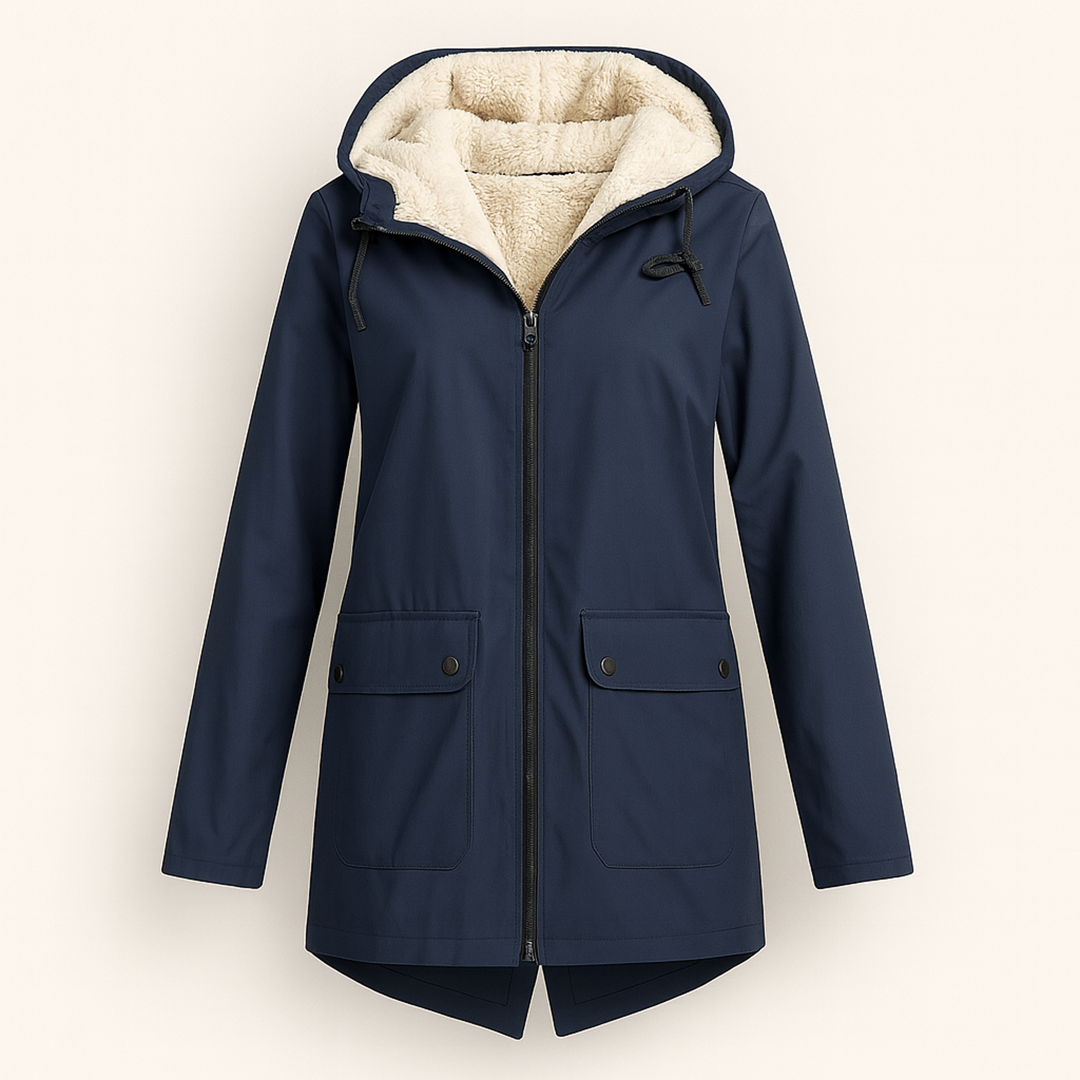 Damska Kurtka Przeciwdeszczowa Z Zamkiem | Z Kapturem