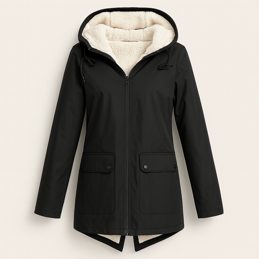 Damska Kurtka Przeciwdeszczowa Z Zamkiem | Z Kapturem