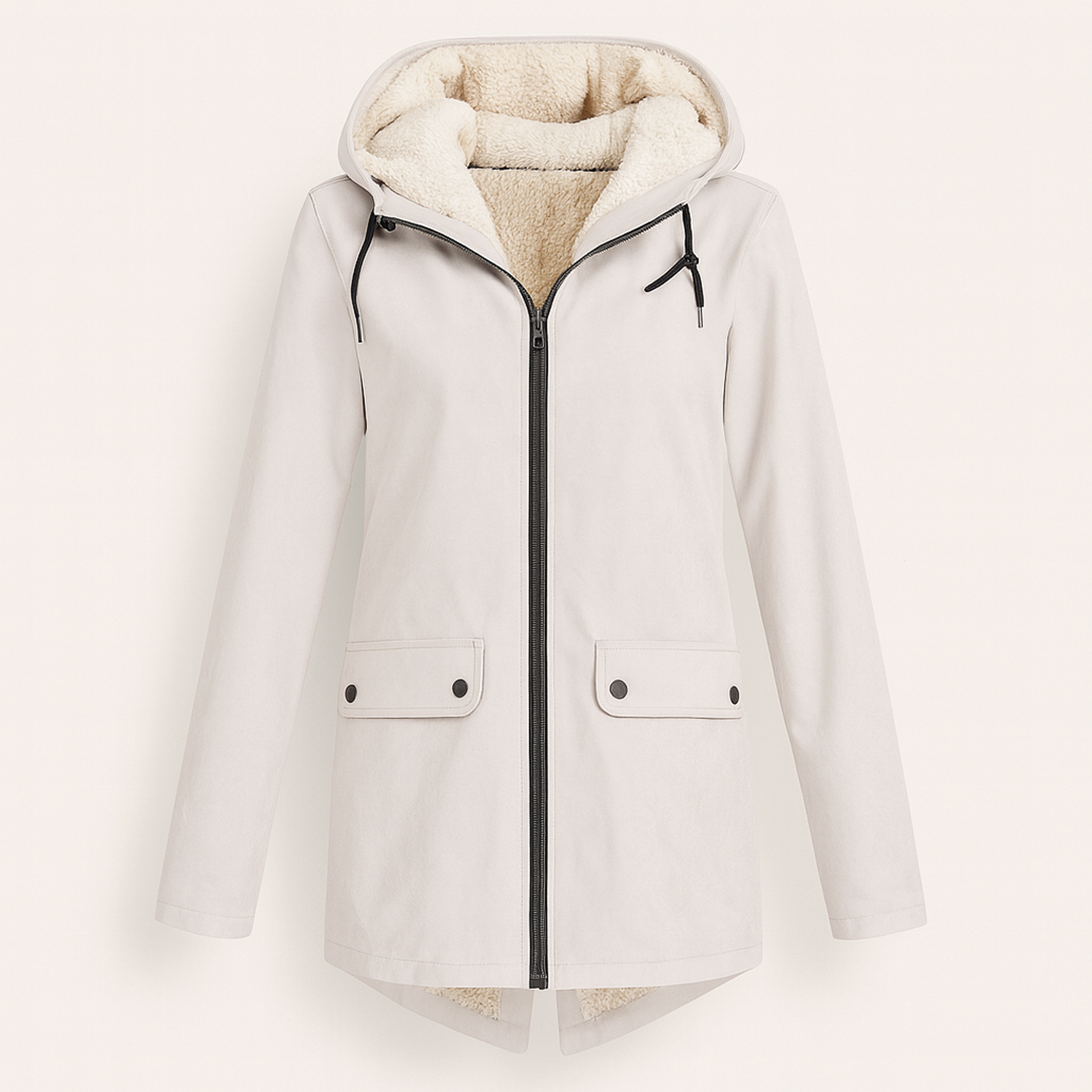 Damska Kurtka Przeciwdeszczowa Z Zamkiem | Z Kapturem