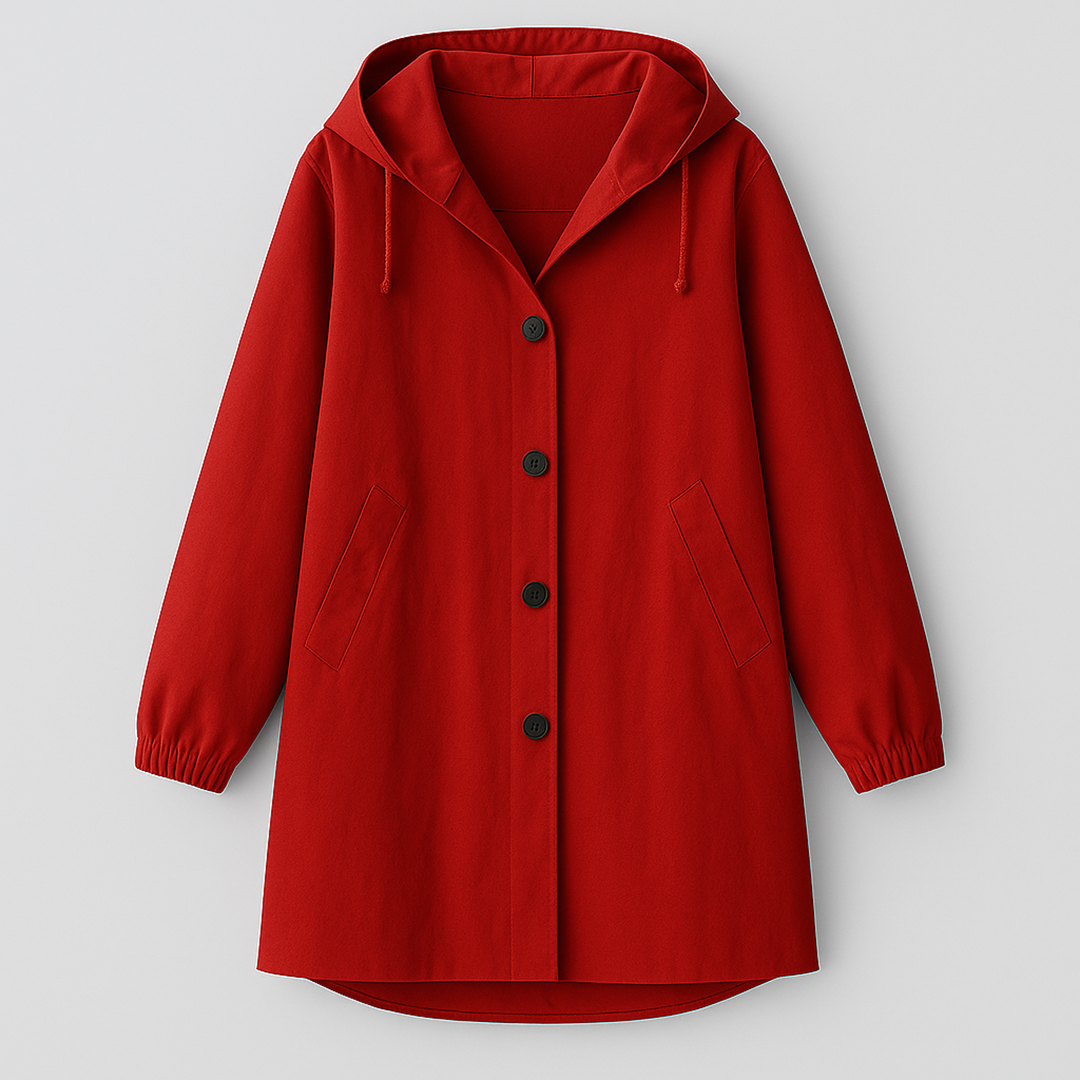 Damska Kurtka Przeciwdeszczowa | Z Zapięciem Na Guziki