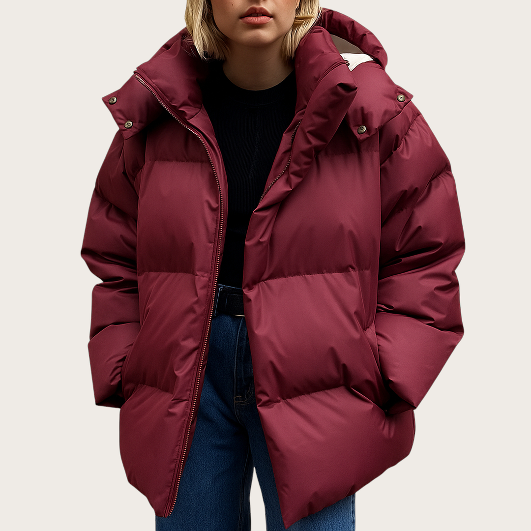 Damska Zimowa Kurtka Z Zamkiem | Długi Rękaw