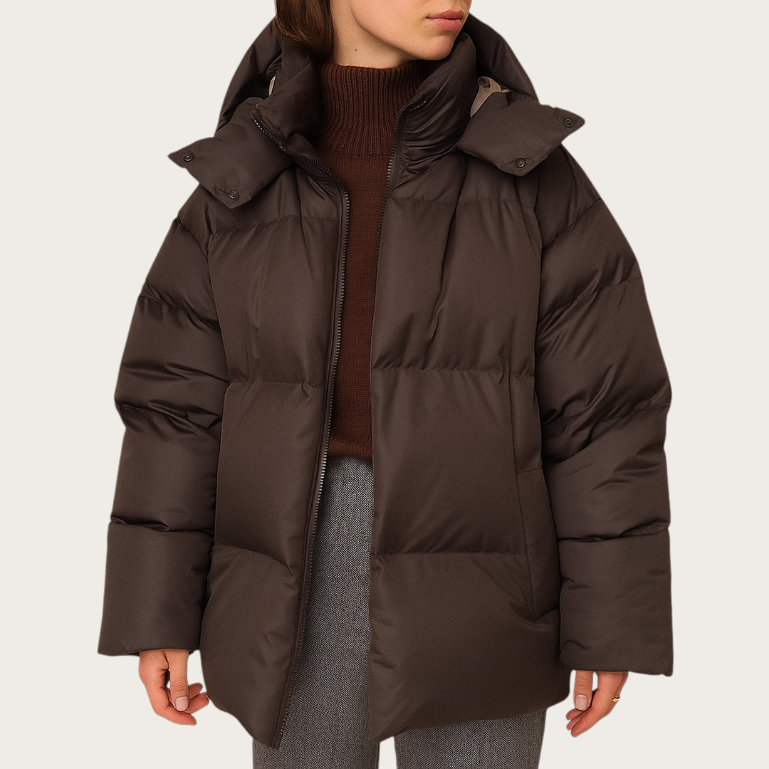 Damska Zimowa Kurtka Z Zamkiem | Długi Rękaw