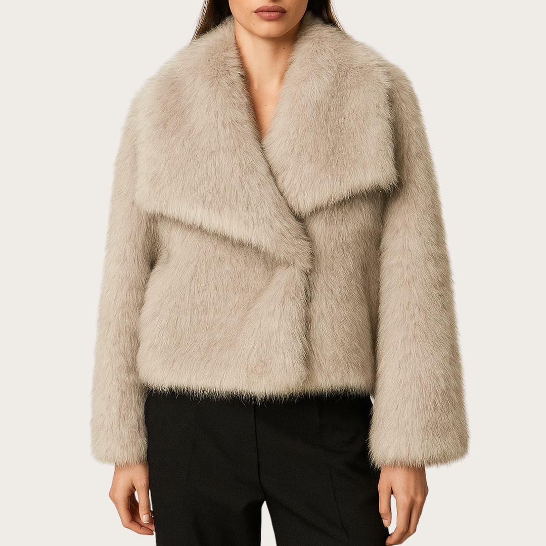 Damska Zimowa Kurtka Ze Sztucznym Futerkiem | Długi Rękaw