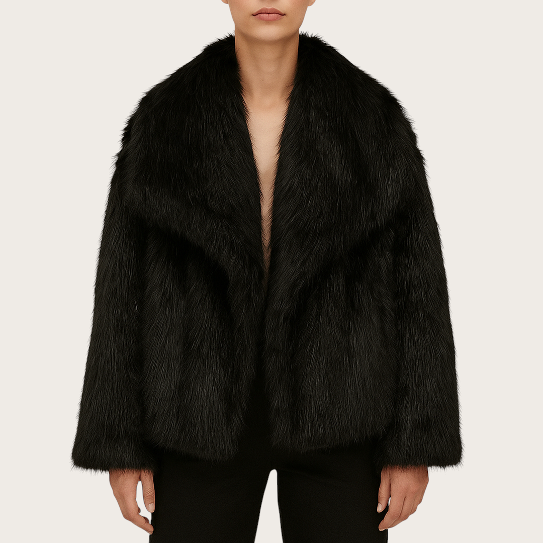 Damska Zimowa Kurtka Ze Sztucznym Futerkiem | Długi Rękaw