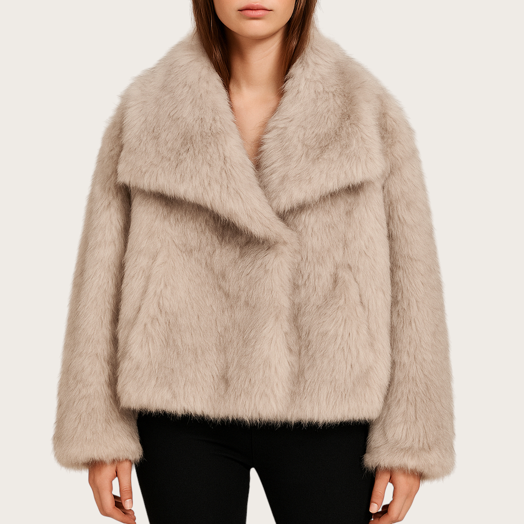 Damska Zimowa Kurtka Ze Sztucznym Futerkiem | Długi Rękaw