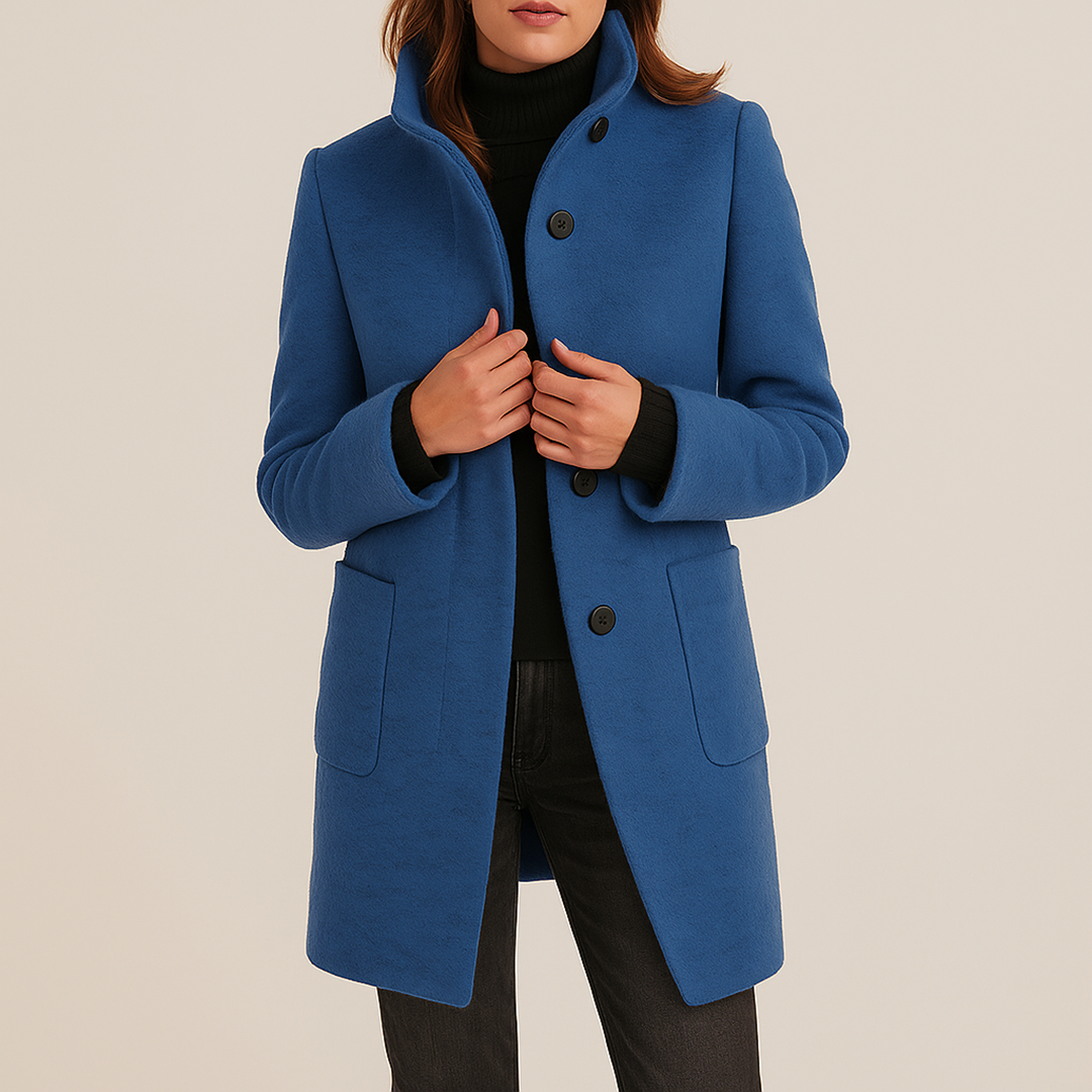 Damski Casualowy Zimowy Płaszcz | Z Guzikami