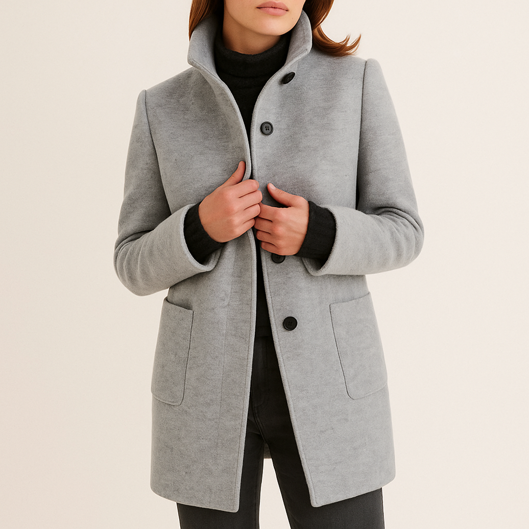 Damski Casualowy Zimowy Płaszcz | Z Guzikami