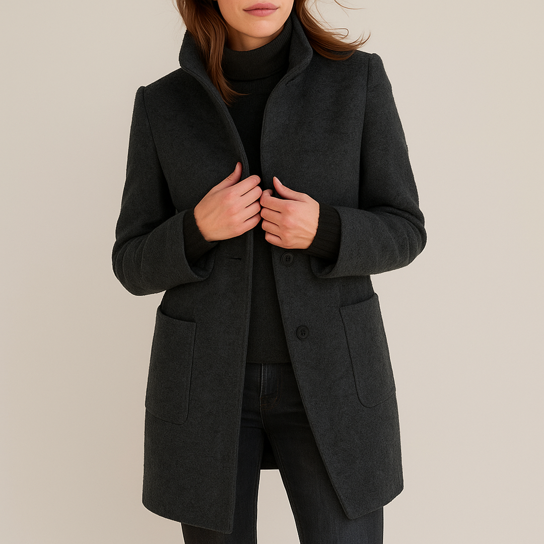 Damski Casualowy Zimowy Płaszcz | Z Guzikami