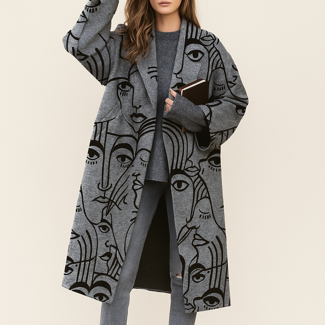 Damski Długi Casualowy Płaszcz | Jesień