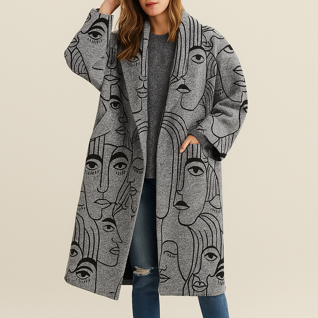 Damski Długi Casualowy Płaszcz | Jesień