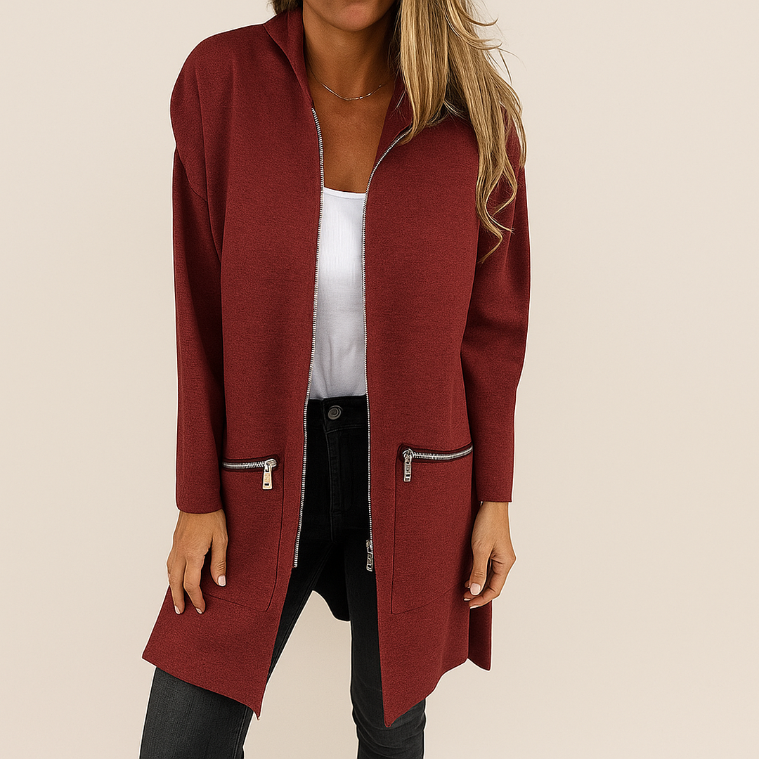 Damski Długi Kardigan | Jednolity