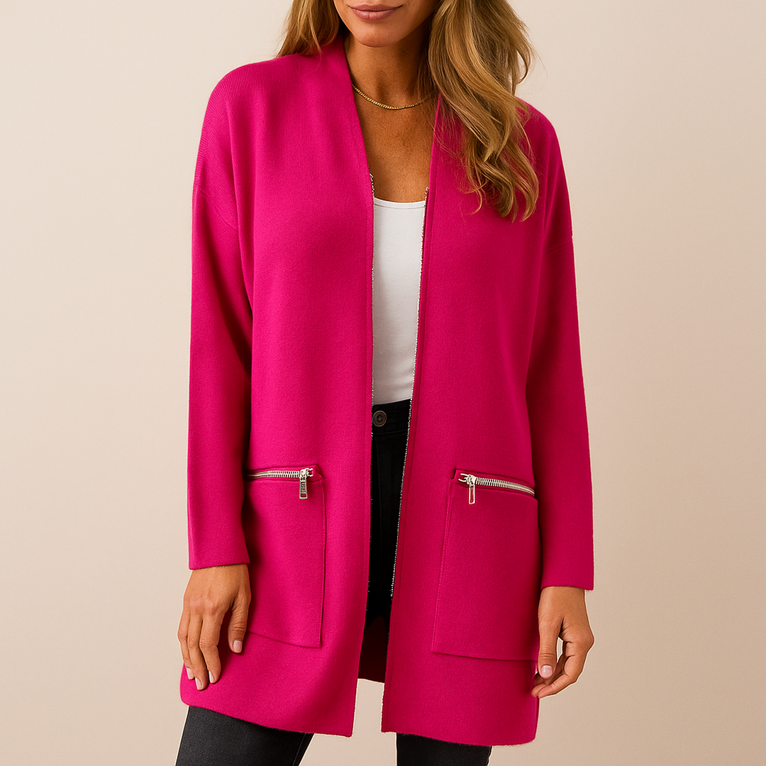 Damski Długi Kardigan | Jednolity