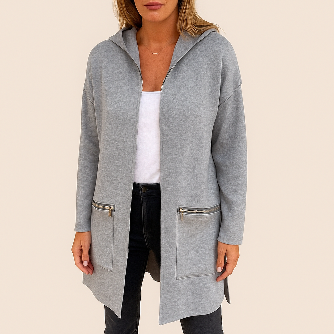 Damski Długi Kardigan | Jednolity