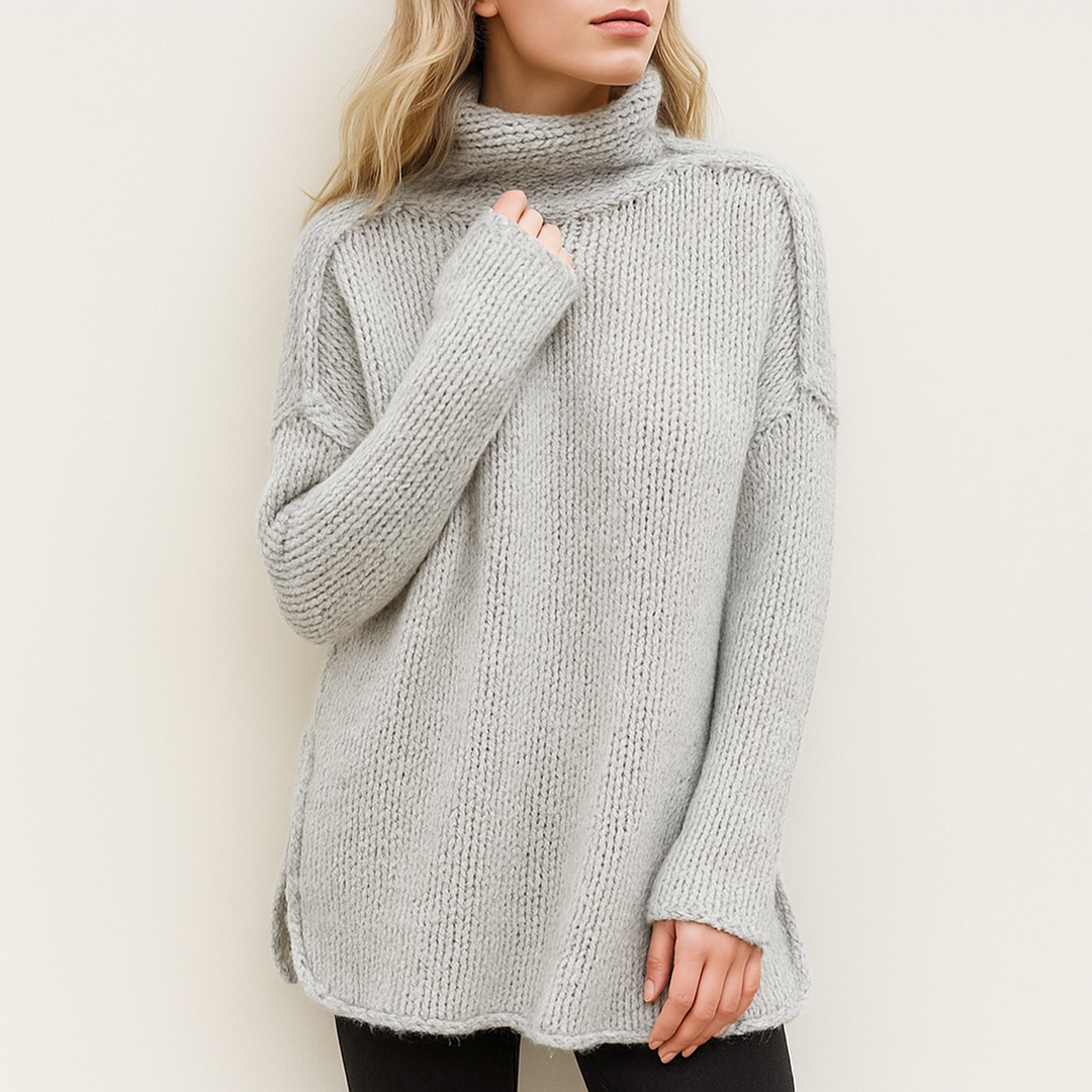 Damski Długi Zimowy Golf | Casual