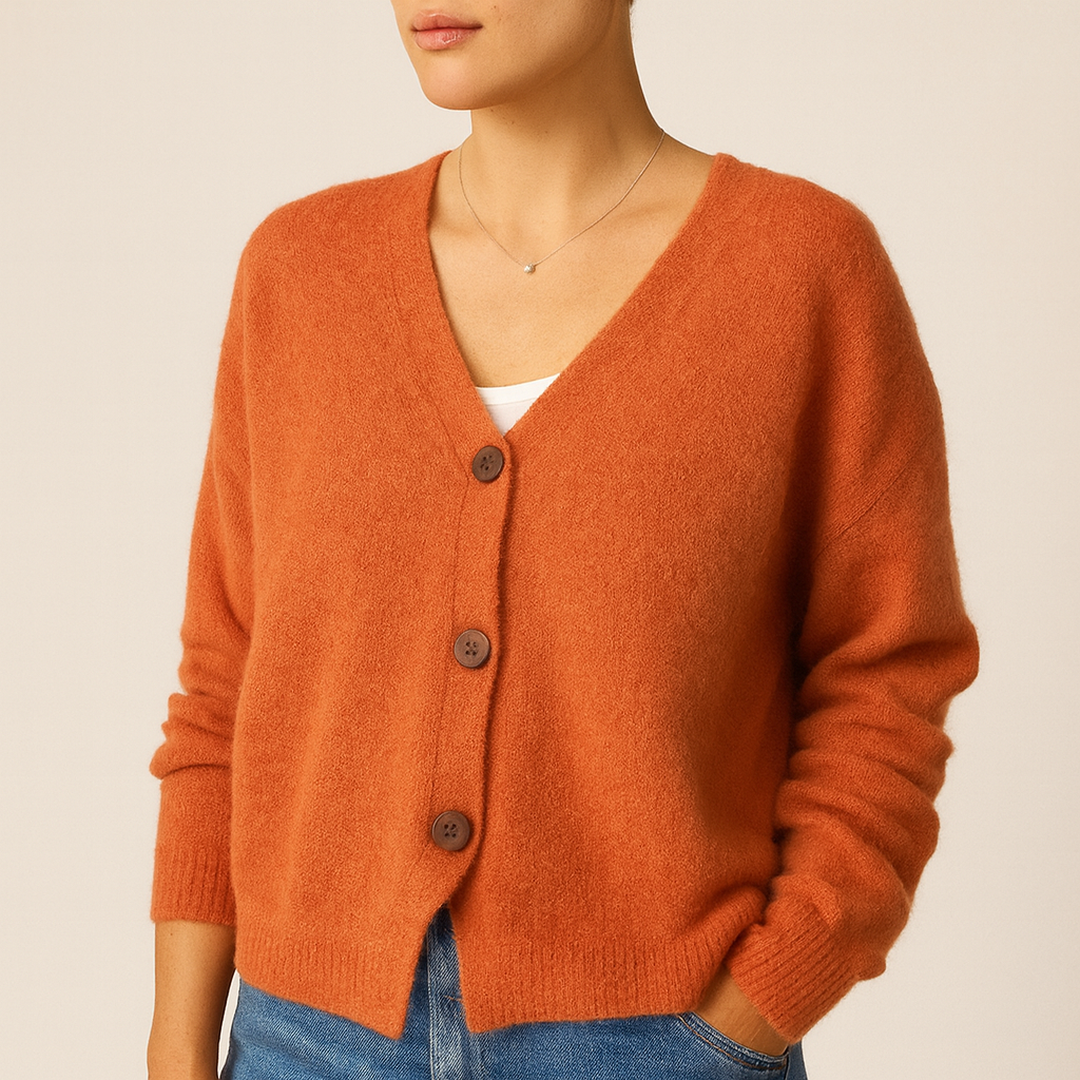 Damski Kardigan Z Długim Rękawem | Dekolt V