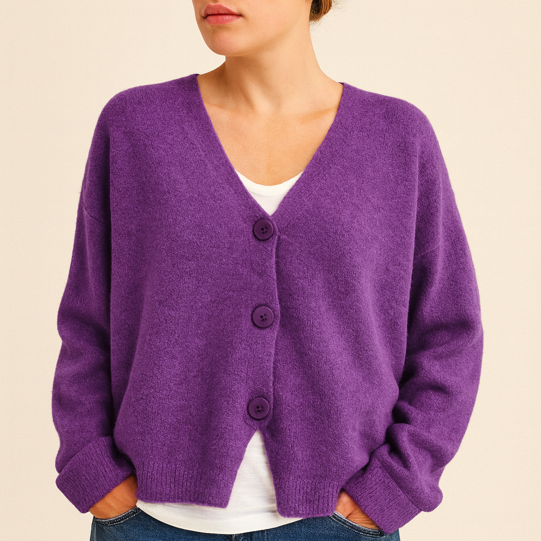 Damski Kardigan Z Długim Rękawem | Dekolt V