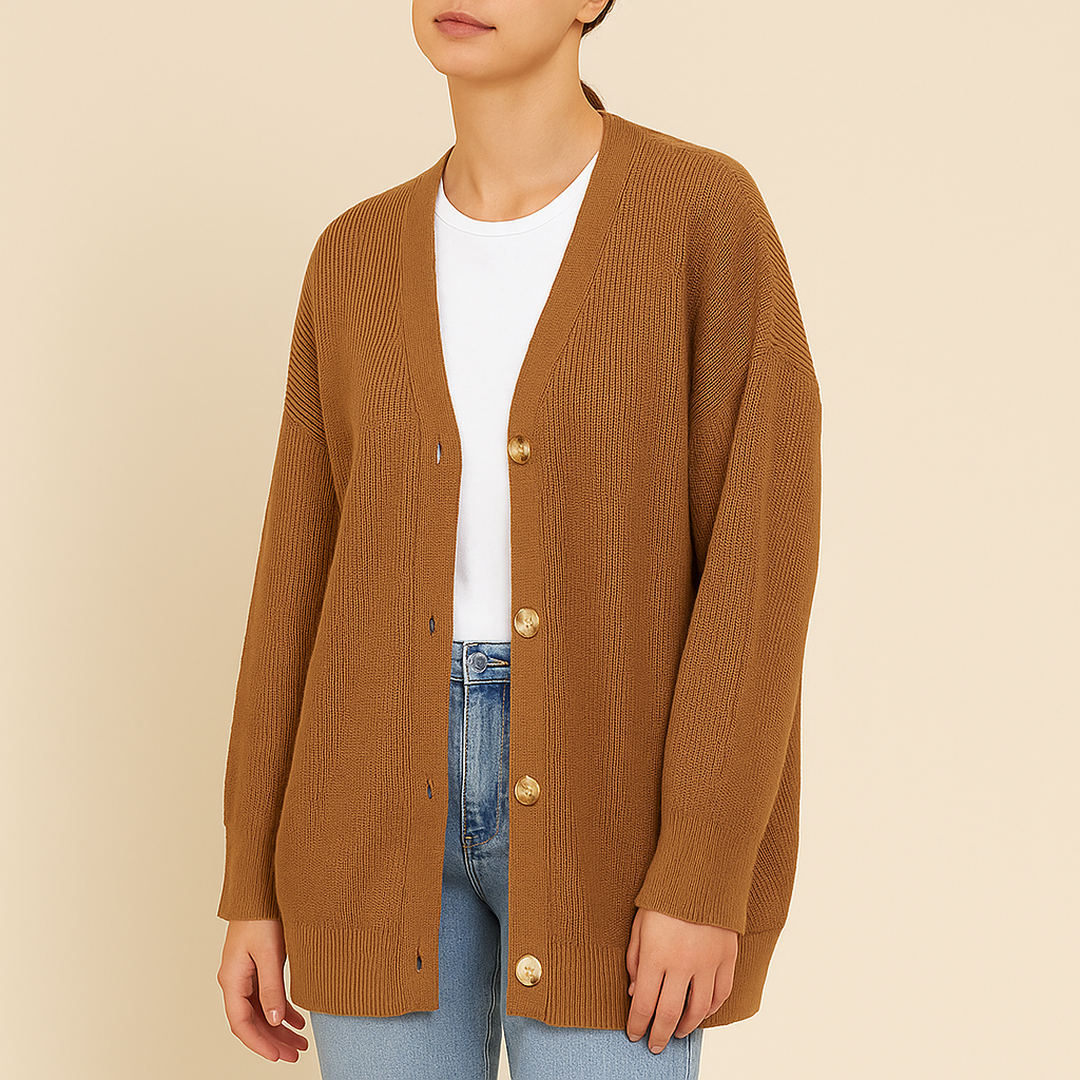 Damski Kardigan Z Guzikami | Duży