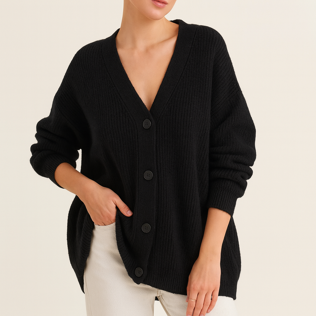 Damski Kardigan Z Guzikami | Duży