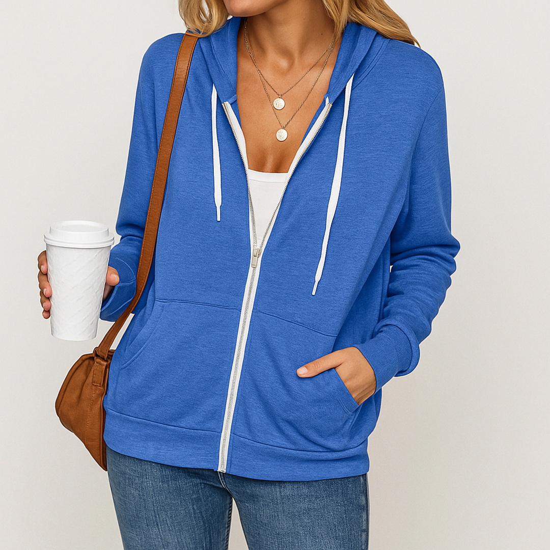 Damski Kardigan Z Kapturem | Z Zamkiem