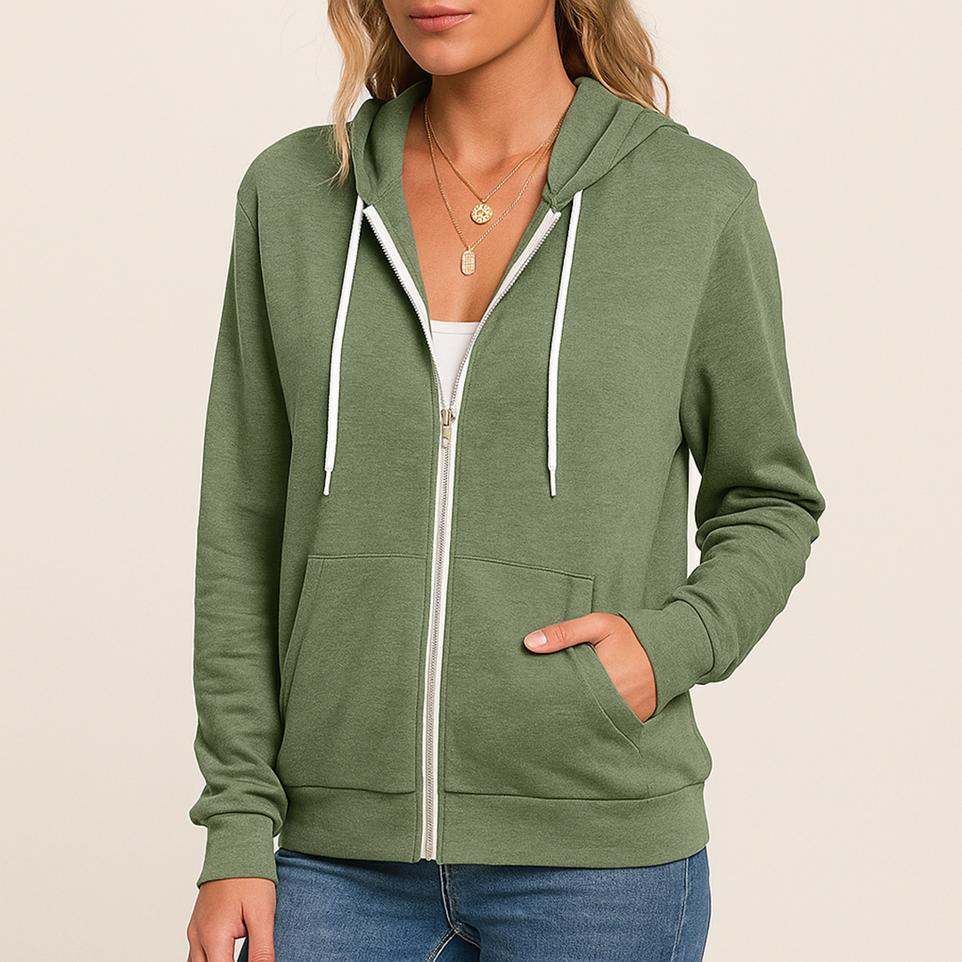 Damski Kardigan Z Kapturem | Z Zamkiem