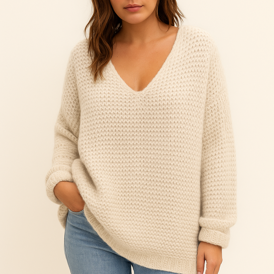 Damski Oversize Sweter Dzianinowy | Zima