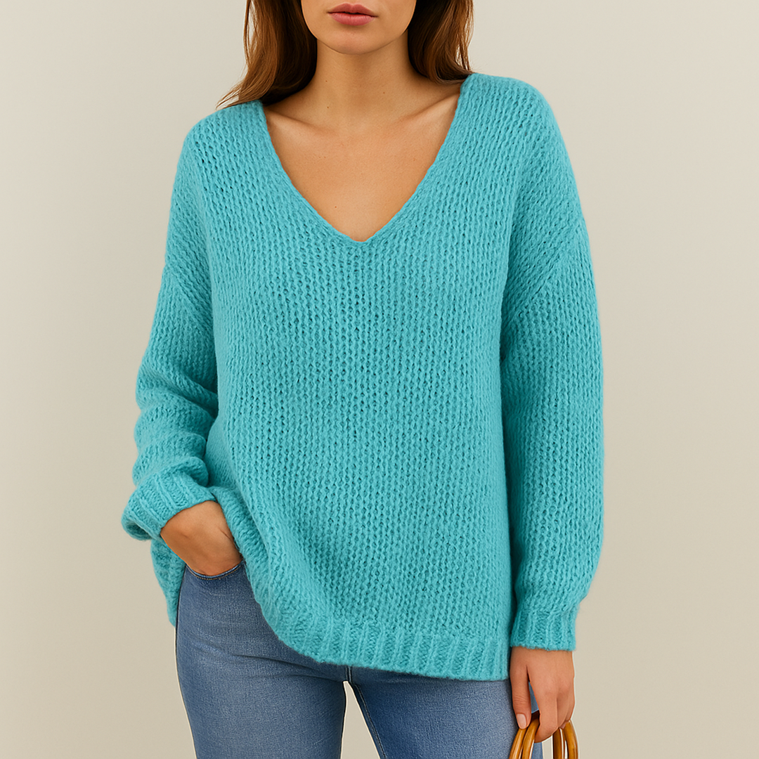 Damski Oversize Sweter Dzianinowy | Zima