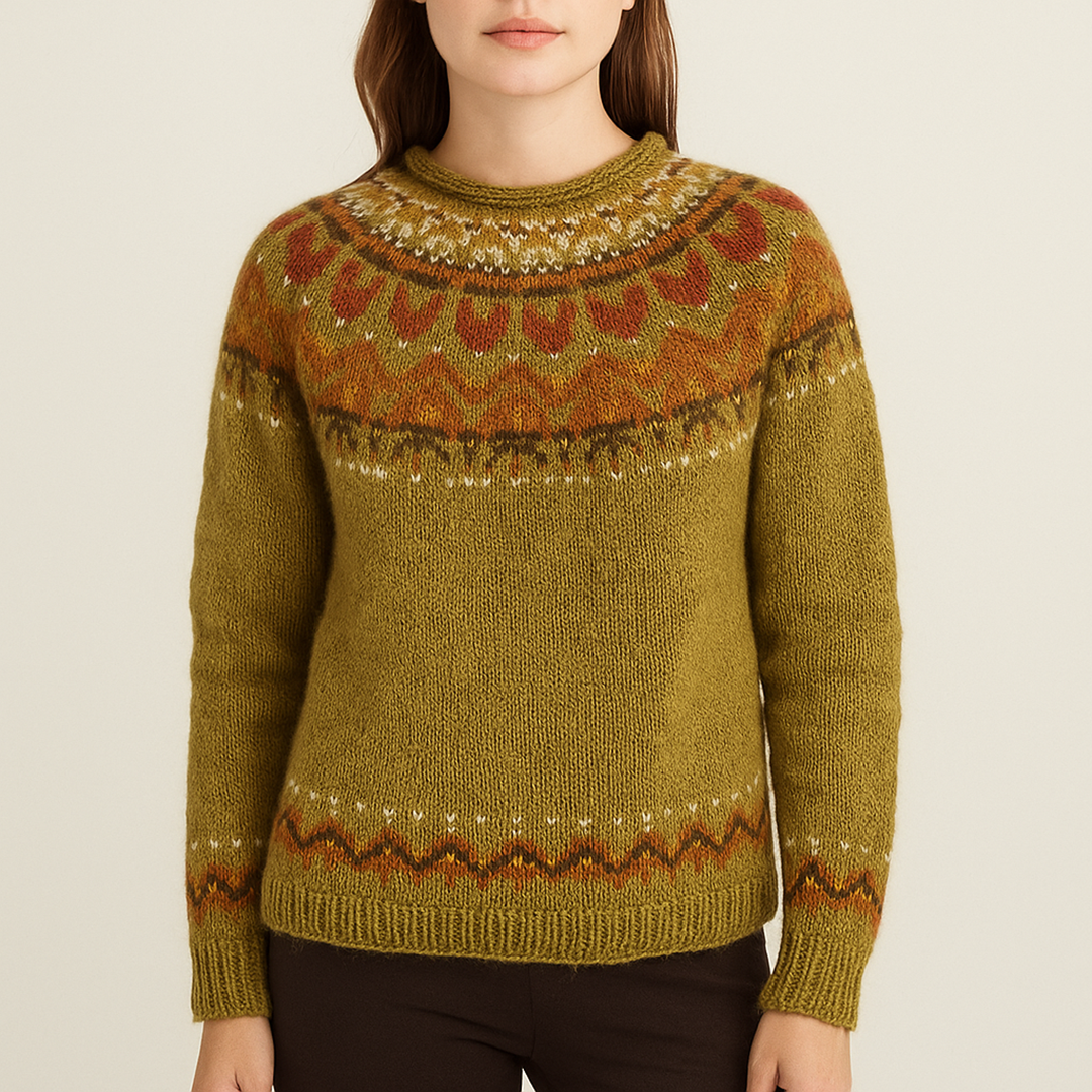 Damski Sweter Z Okrągłym Dekoltem | Zima