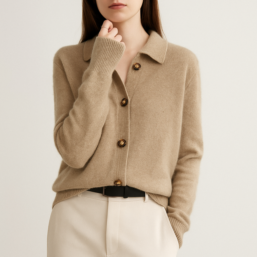 Damski Swobodny Kardigan Z Guzikami | Dzianinowy