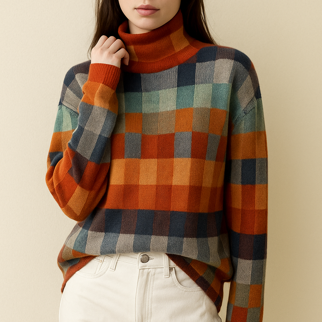 Damski Zimowy Golf | Wielokolorowy