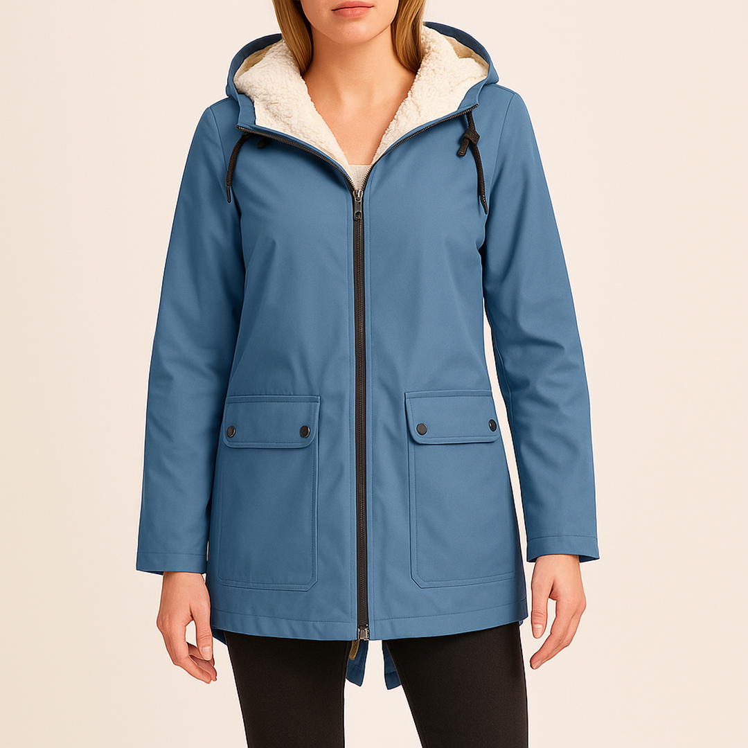 Damski Zimowy Trencz Z Kapturem | Stylowy