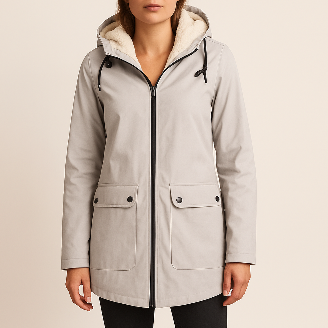 Damski Zimowy Trencz Z Kapturem | Stylowy