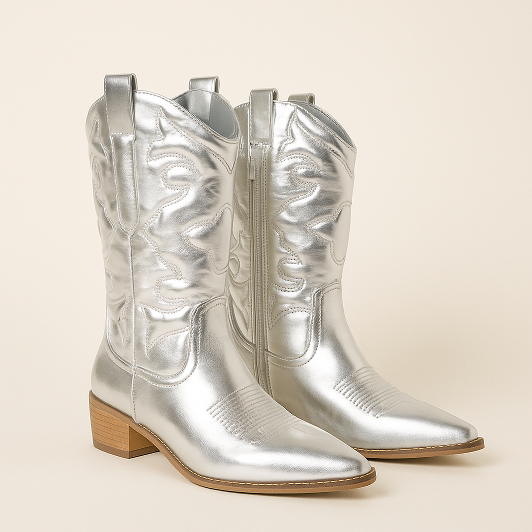 Damskie Kozaki Kowbojskie Z Zamkiem | Na Słupku