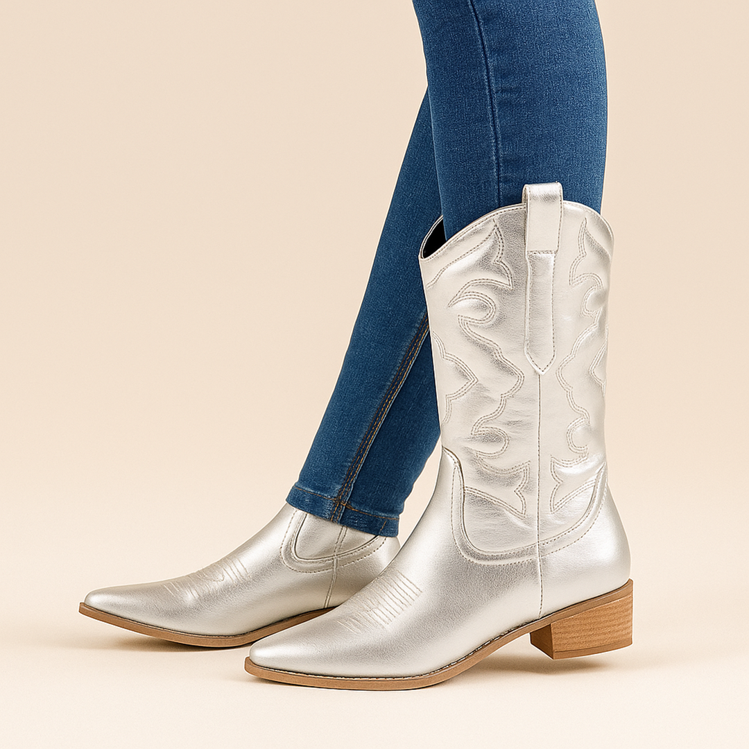 Damskie Kozaki Kowbojskie Z Zamkiem | Na Słupku