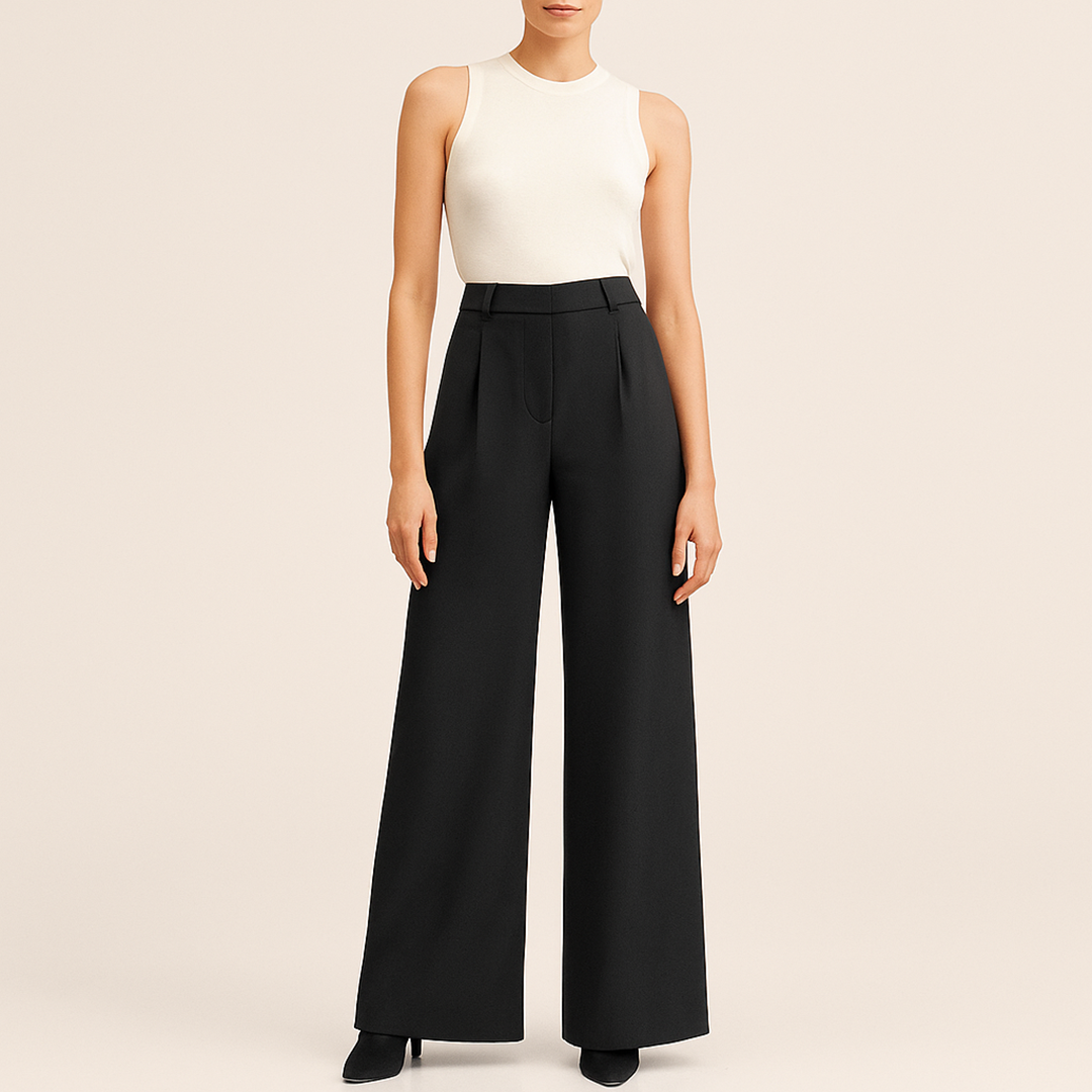 Damskie Spodnie Z Wysokim Stanem | Długie