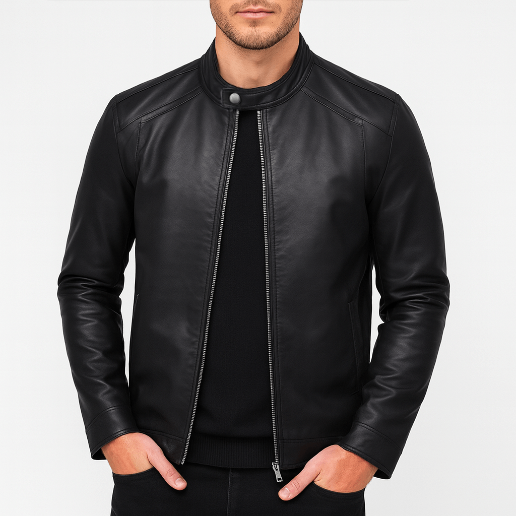 Elegancka skórzana kurtka męska – ponadczasowa odzież wierzchnia