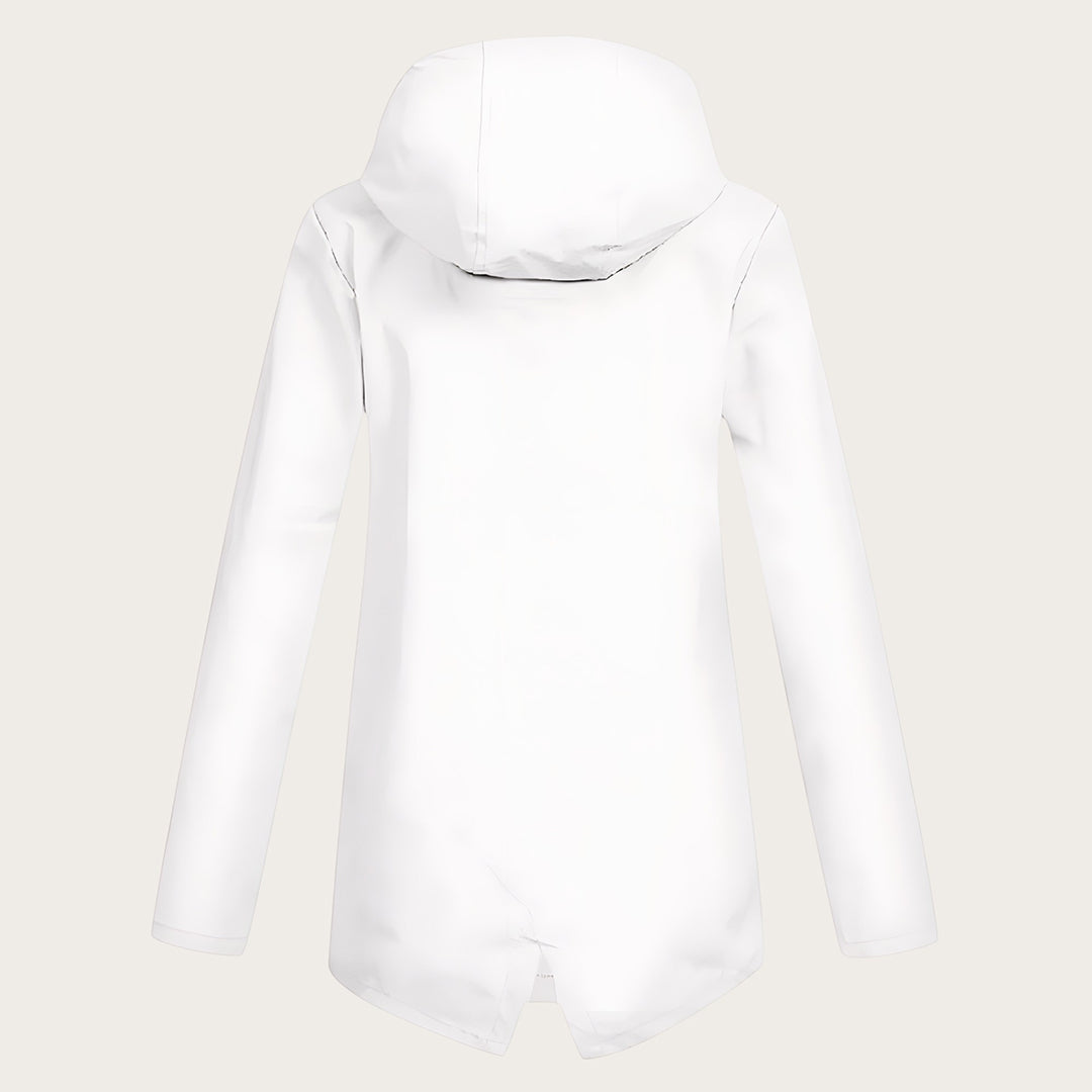 Damski Przeciwdeszczowy Płaszcz Z Kapturem | Długi