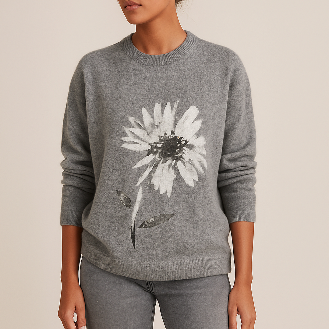 Damski Codzienny Sweter | Kwiatowy