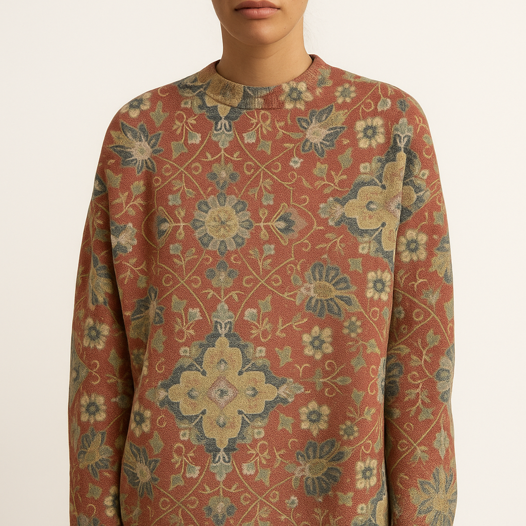 Damski Codzienny Sweter | Kwiatowy