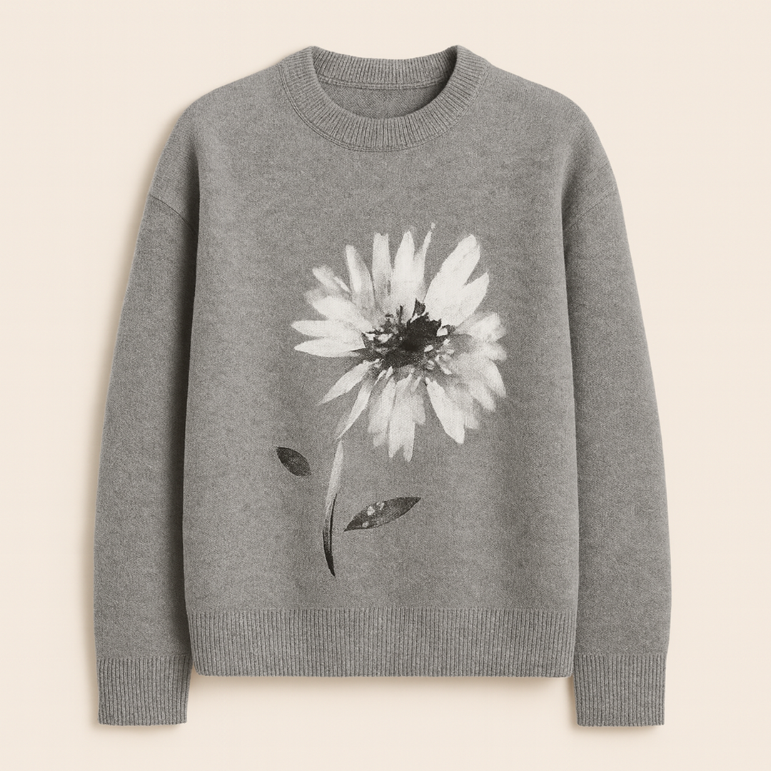 Damski Codzienny Sweter | Kwiatowy