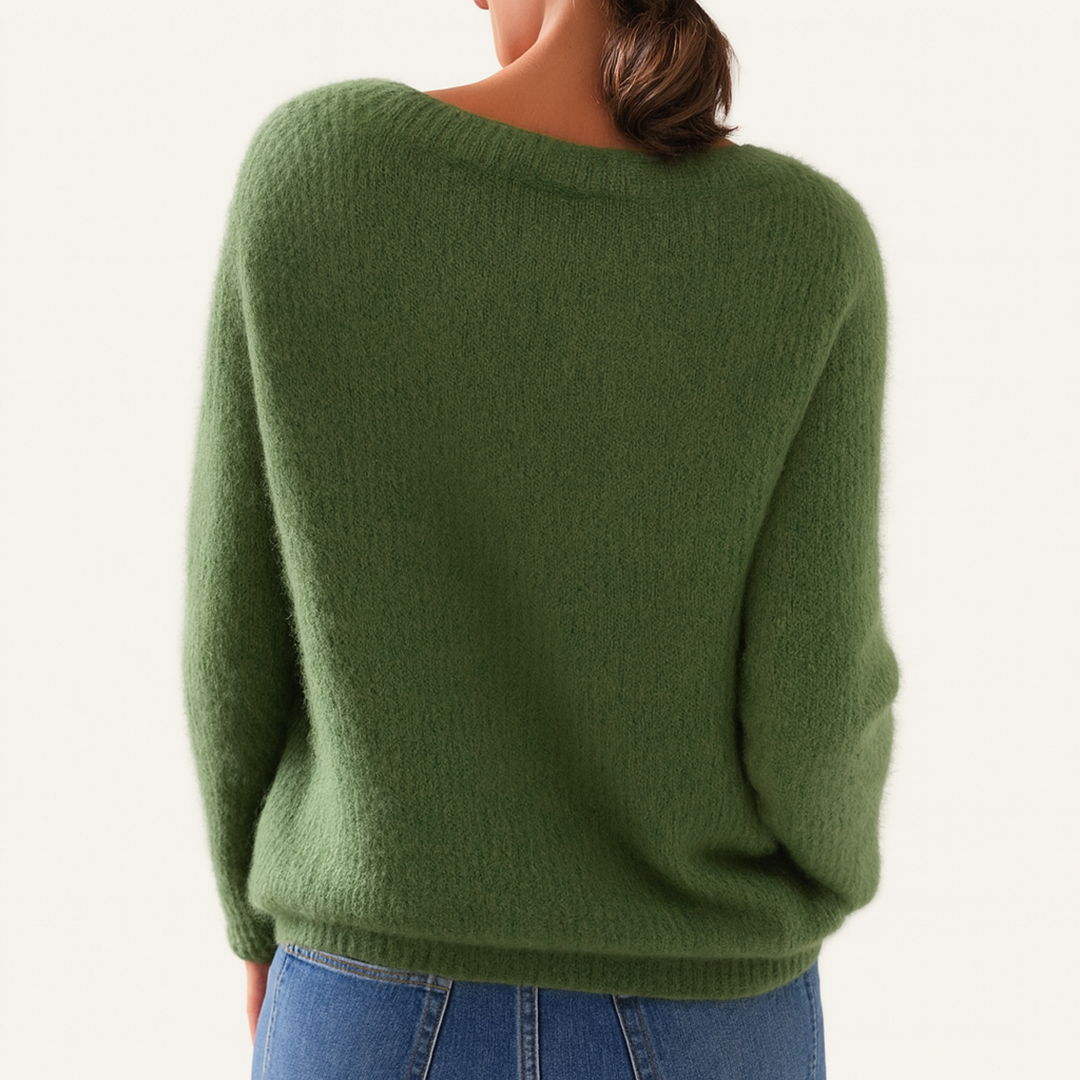 Dzianinowy Sweter Damski | Z Długim Rękawem