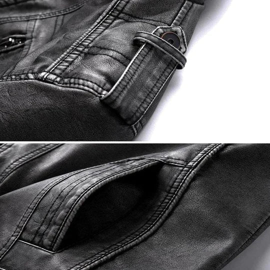 Solidna, wysokiej jakości skórzana kurtka męska