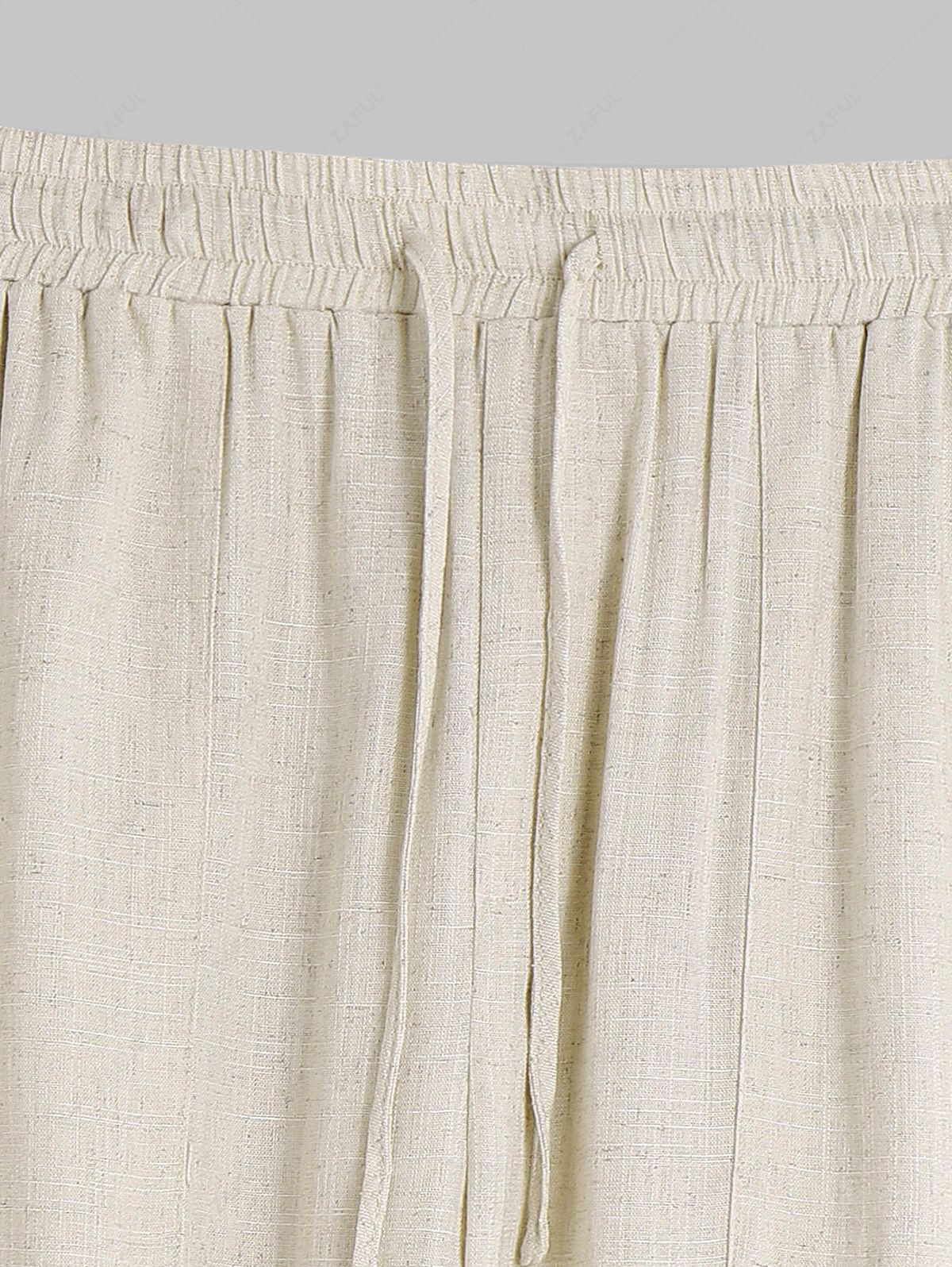 Komplet zestawy dzianinowej ażurowej koszuli i spodni ze ściągaczem