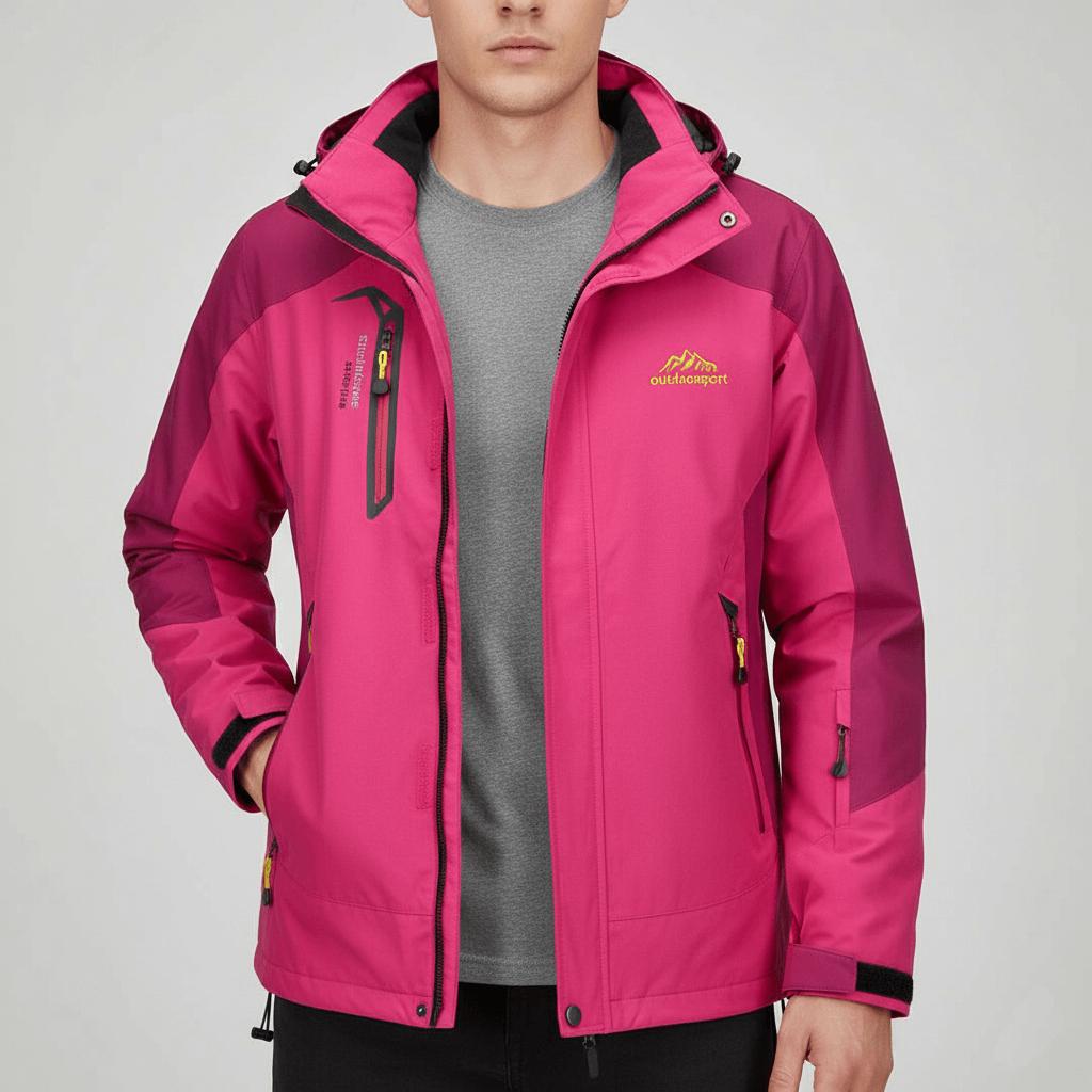 Kurtka outdoorowa wiatroszczelna, oddychająca i regulowana dla mężczyzn