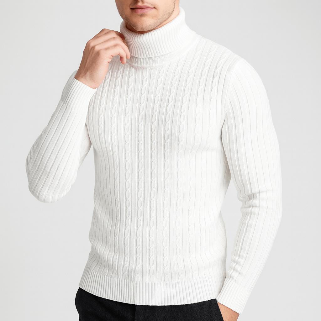 Lekki i wygodny golf z kaszmiru – miękka, luksusowa warstwa dla mężczyzn