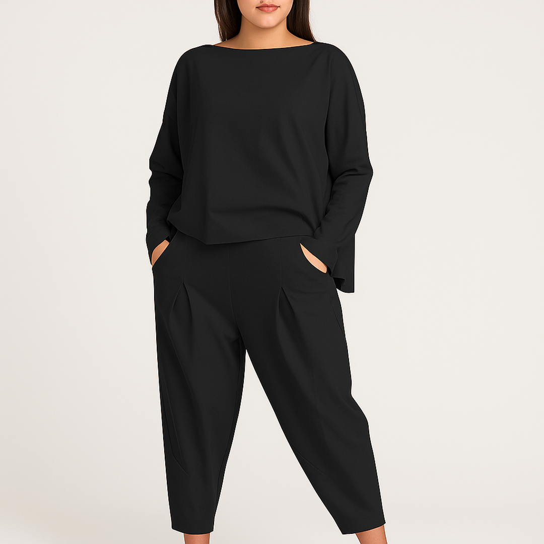 Damski Zestaw Top I Spodnie Haremki | Długi Rękaw