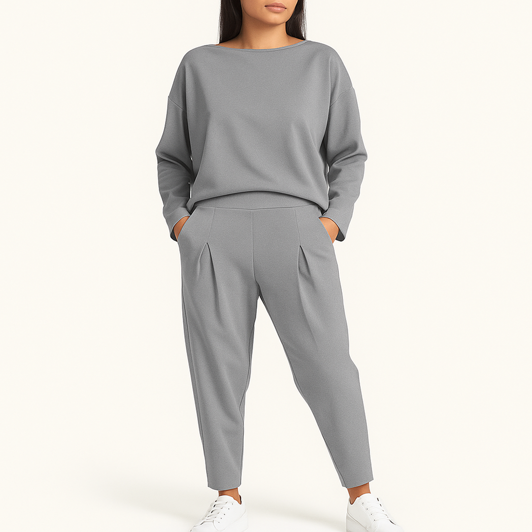 Damski Zestaw Top I Spodnie Haremki | Długi Rękaw