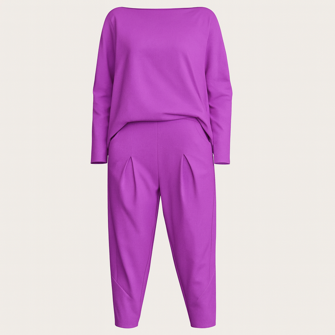 Damski Zestaw Top I Spodnie Haremki | Długi Rękaw