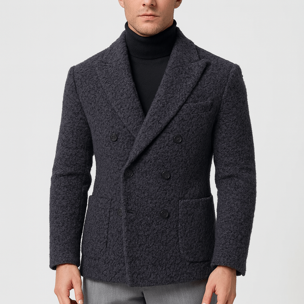 Blezery dwurzędowa z polaru z kieszenią na piersi