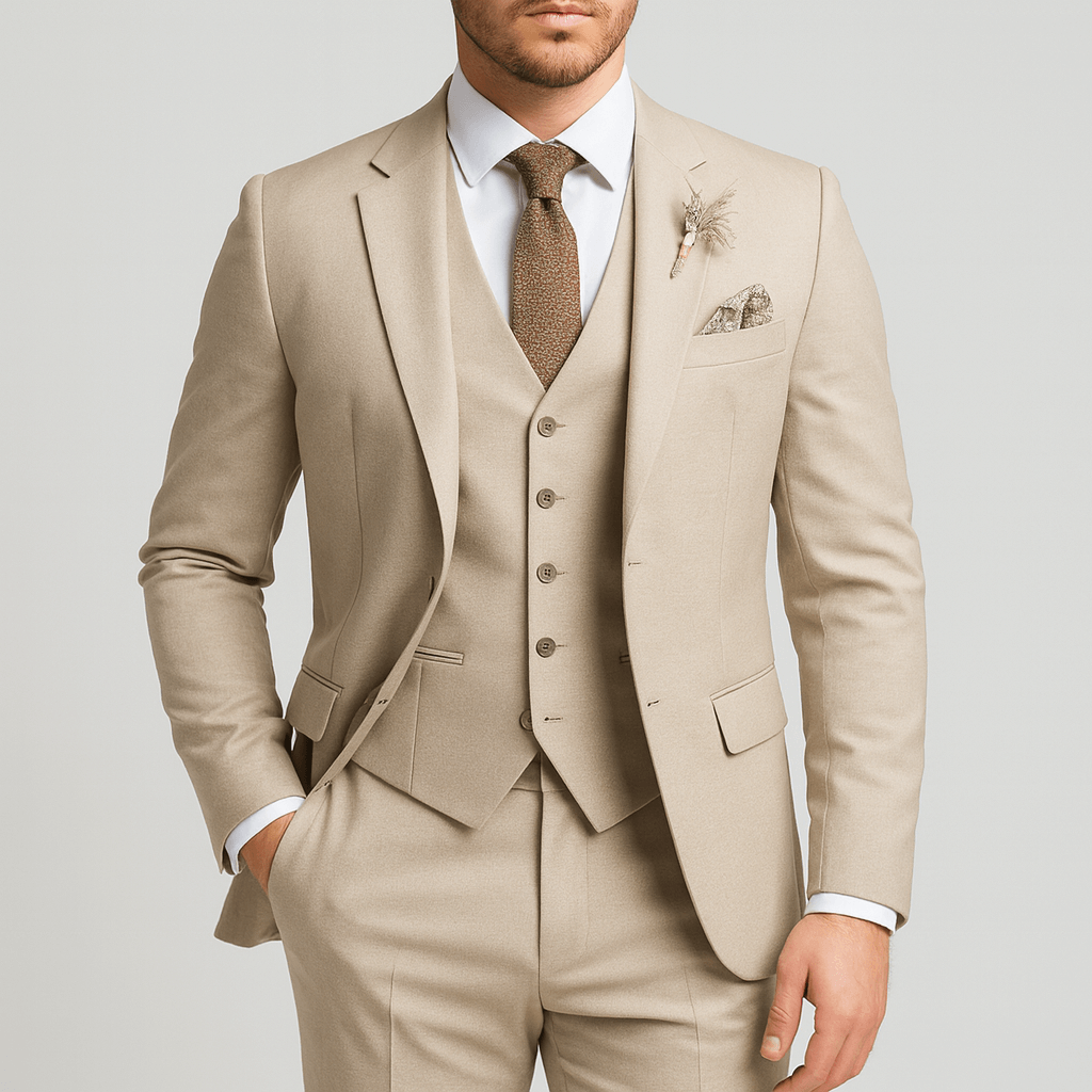 Elegancki 3-częściowy komplet męski