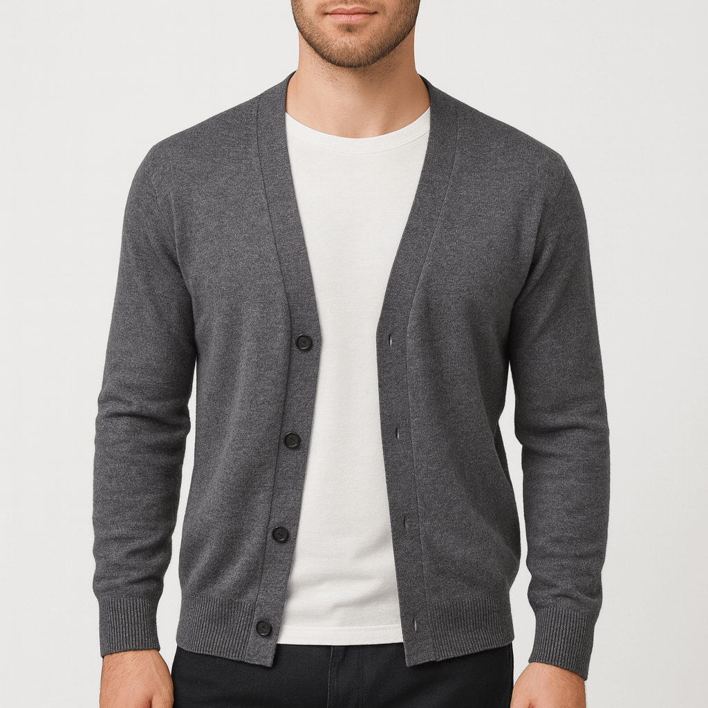 Elegancki kardigan z wełny merynosów